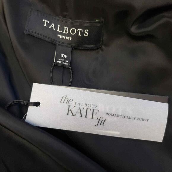 NWT TALBOTS KATE CURVY Black Blazer 10 Petite Beautiful - Picture 5 of 8